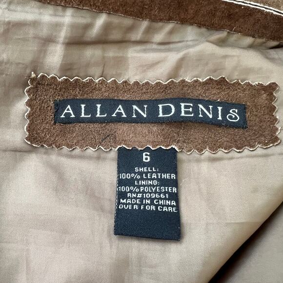 Allan Denis Women Vintage Western Brown Suede A Line Patchwork Skirt 6 - Picture 5 of 6